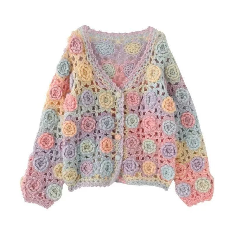 喷毛马海毛手工编织柔软亲肤毛衣开衫连衣裙围巾披肩