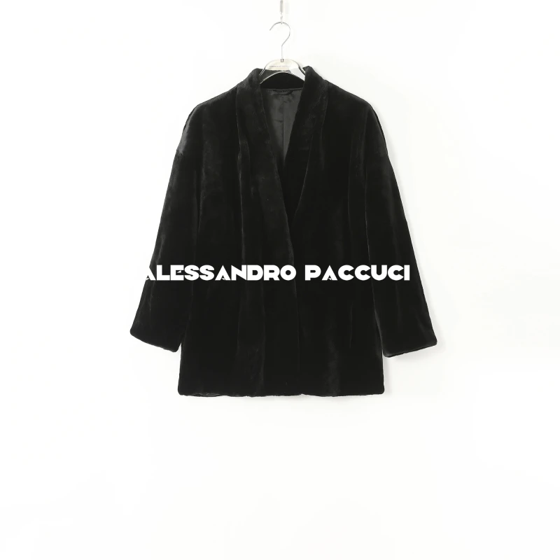 ZIMBAL✖AP洛哥54026CS【雪霁】进口貂绒+桑蚕丝内里伞状皮草外套