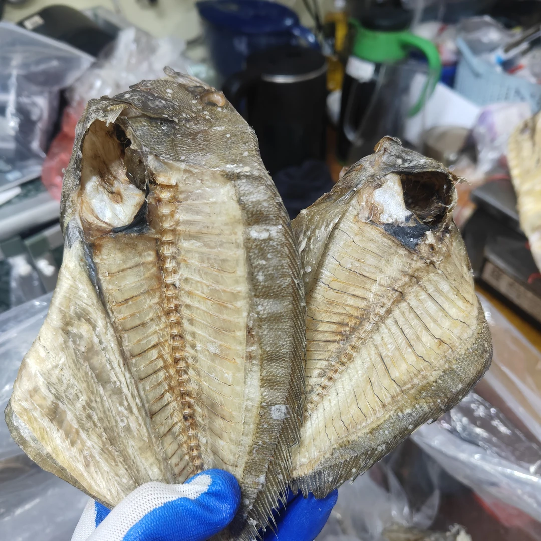 广东汕尾大地鱼干铁脯烤粉包饺子比目鱼干干鱼