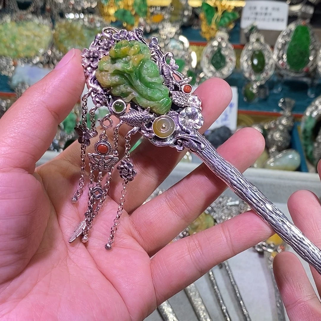 翡翠散珠发簪炸炸炸炸炸炸炸炸
