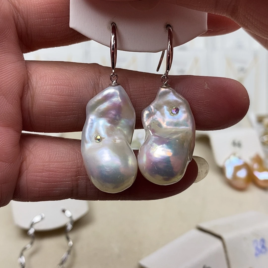 o***哒颈饰银S925镶嵌淡水珍珠011