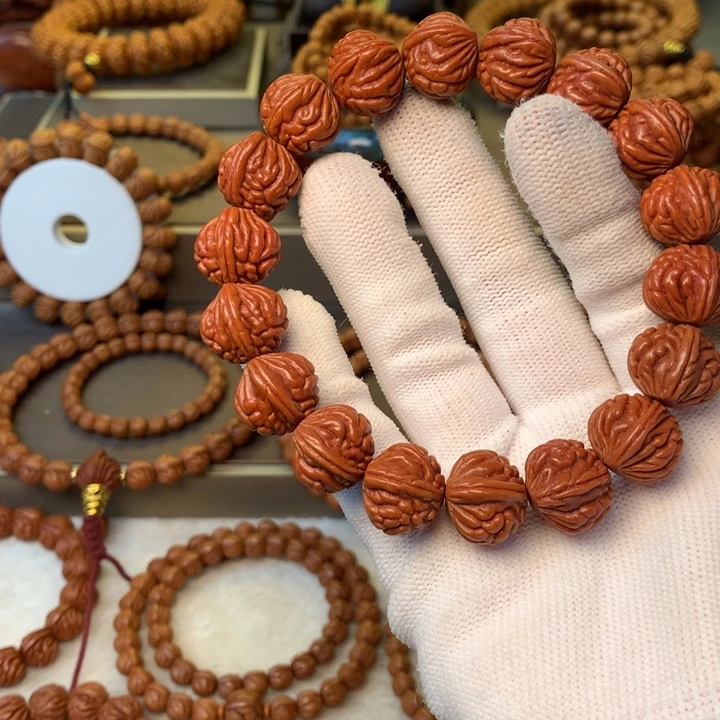 午***猪桃核手串秦岭龙纹