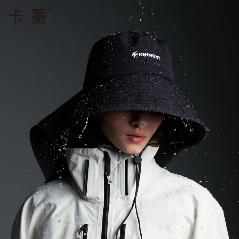 卡蒙大帽檐护颈防晒帽可折叠晴雨两用户外防紫外线遮阳帽速干透气