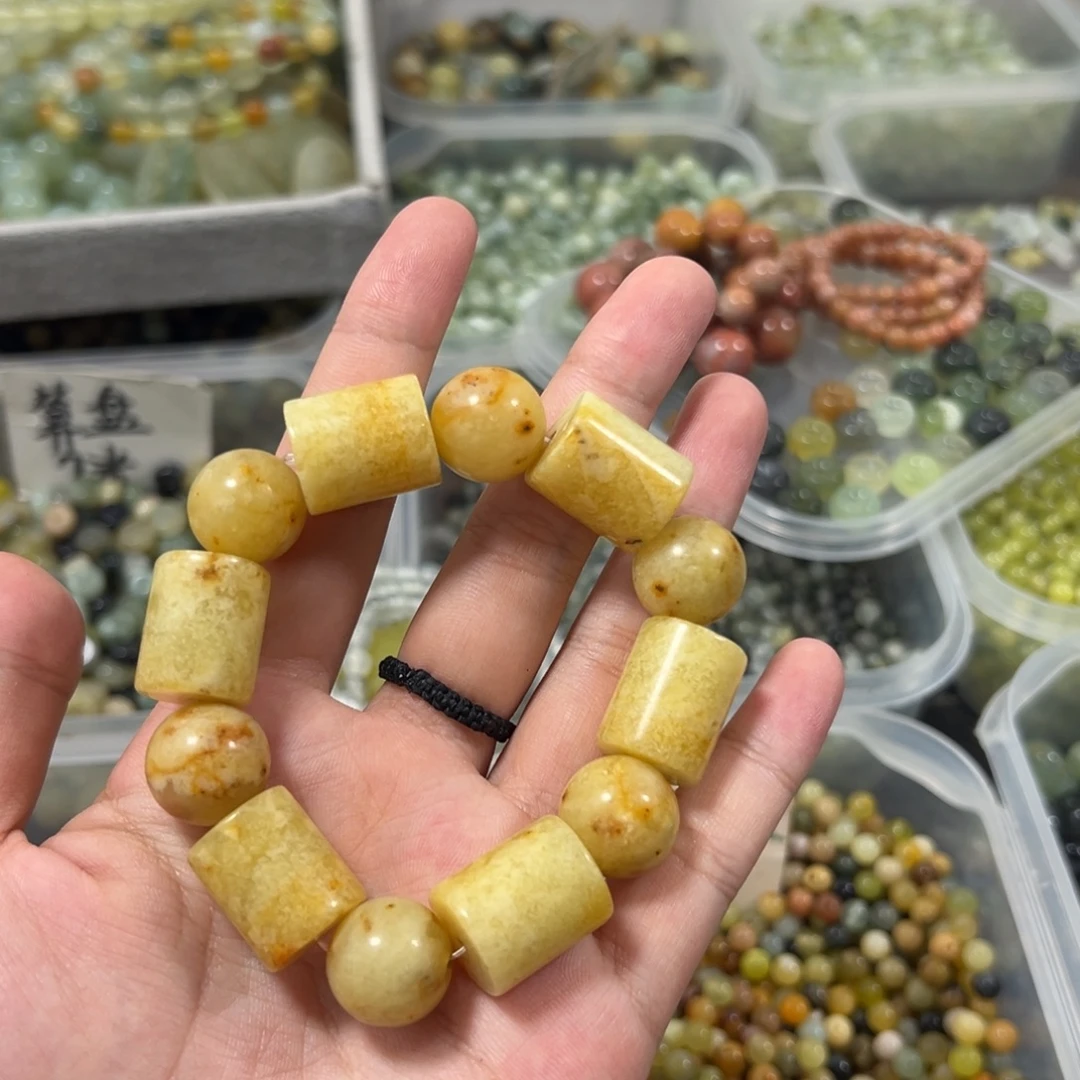 合金蛇纹石玉珠宝半成品