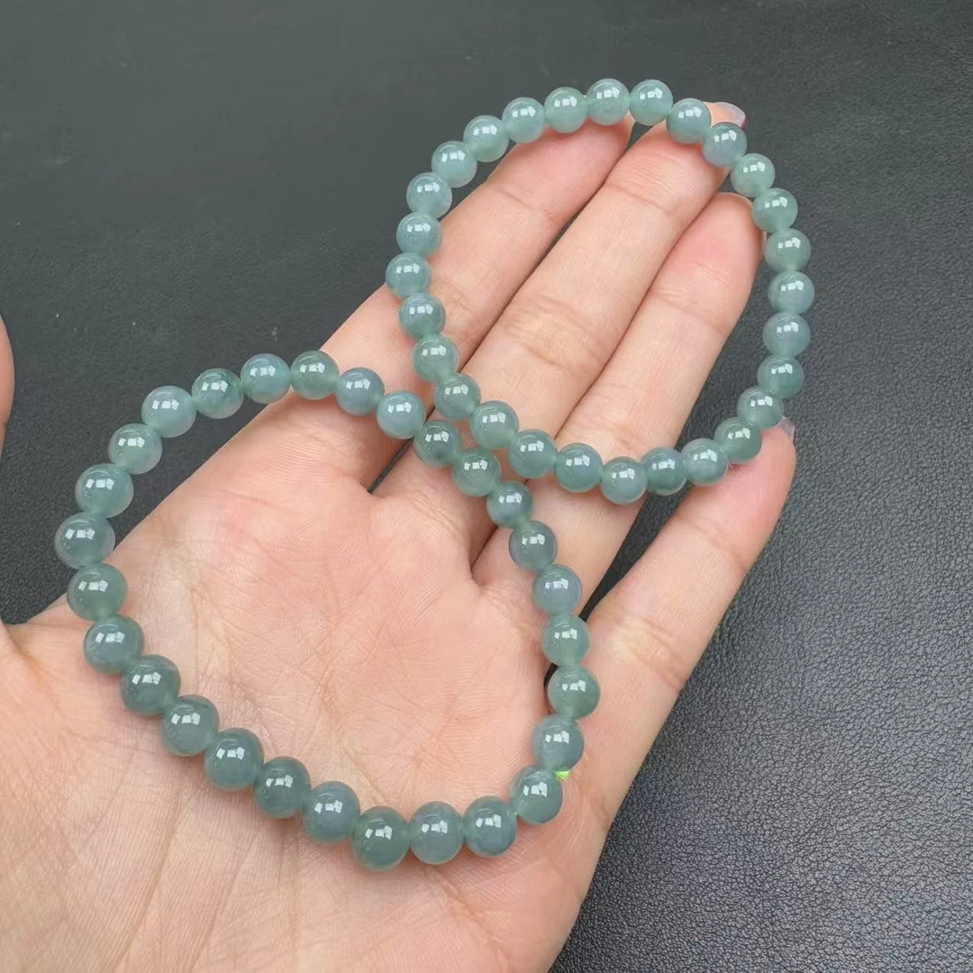 【玉经纶】31017/Q32-天然A货翡翠手串-多样性发其一6mm/约27颗