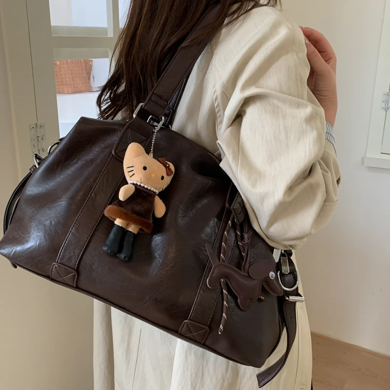 【日落大道】慵懒大托特INS旅行包女大容量斜挎包新款手提休闲