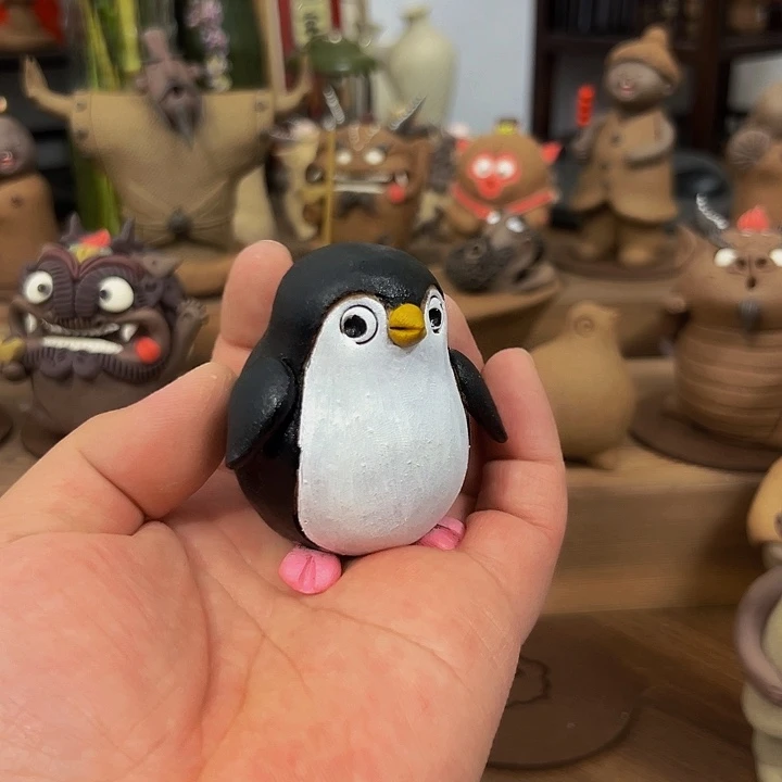 泥塑纯手工香插摆件