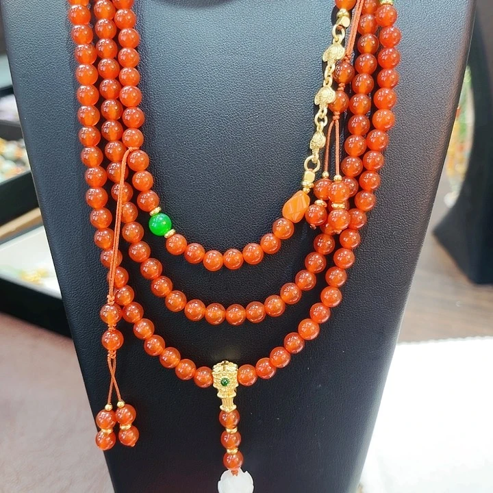 玛瑙/玉髓颈饰未镶嵌斜挎