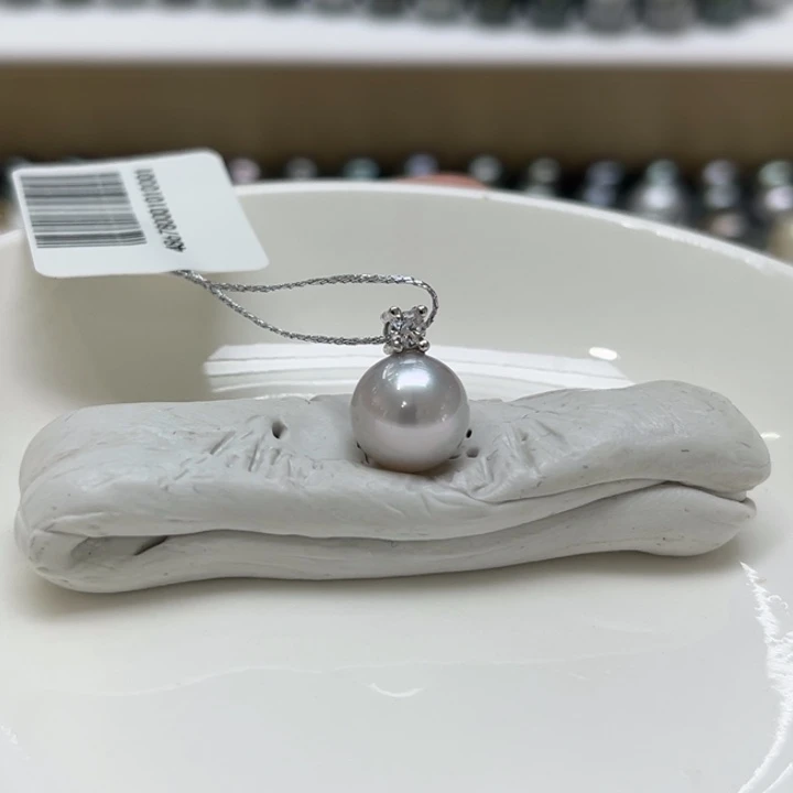 吊坠(不含链)银S925镶嵌海水珍珠9-10m 19号