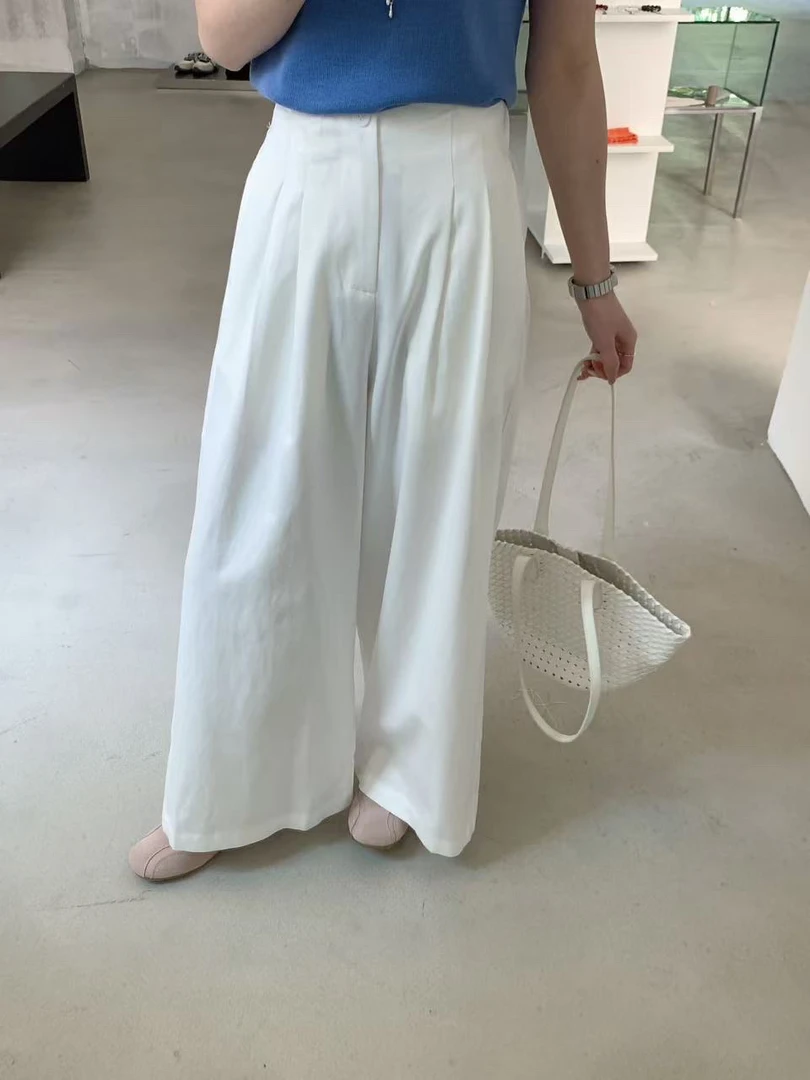 U粒@52075 春装新款 后松紧腰休闲裤（s裤长98）