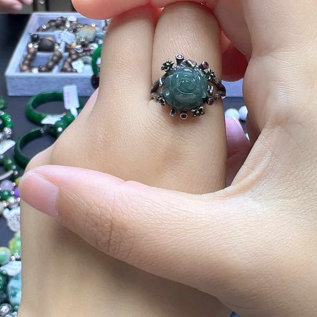 翡翠未镶嵌戒指99