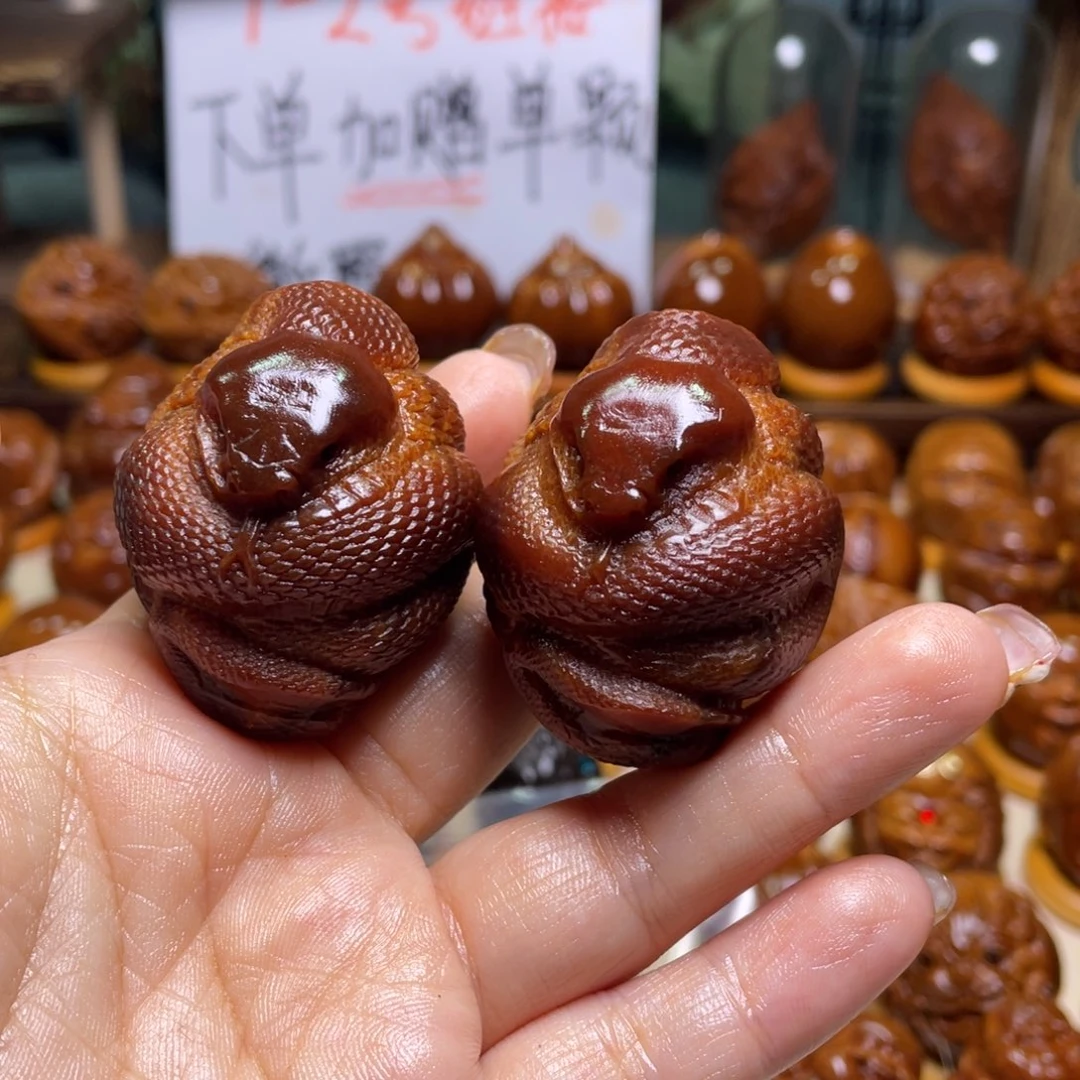 橄榄核手串/手链M**.玉华蛇三点八左右尺