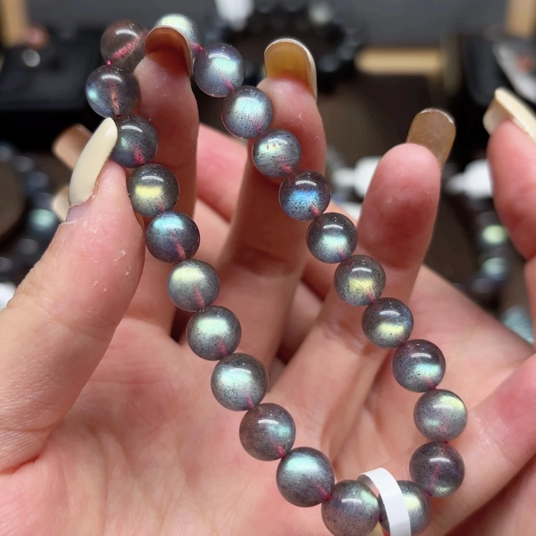 未镶嵌手链长石8.2mm左右