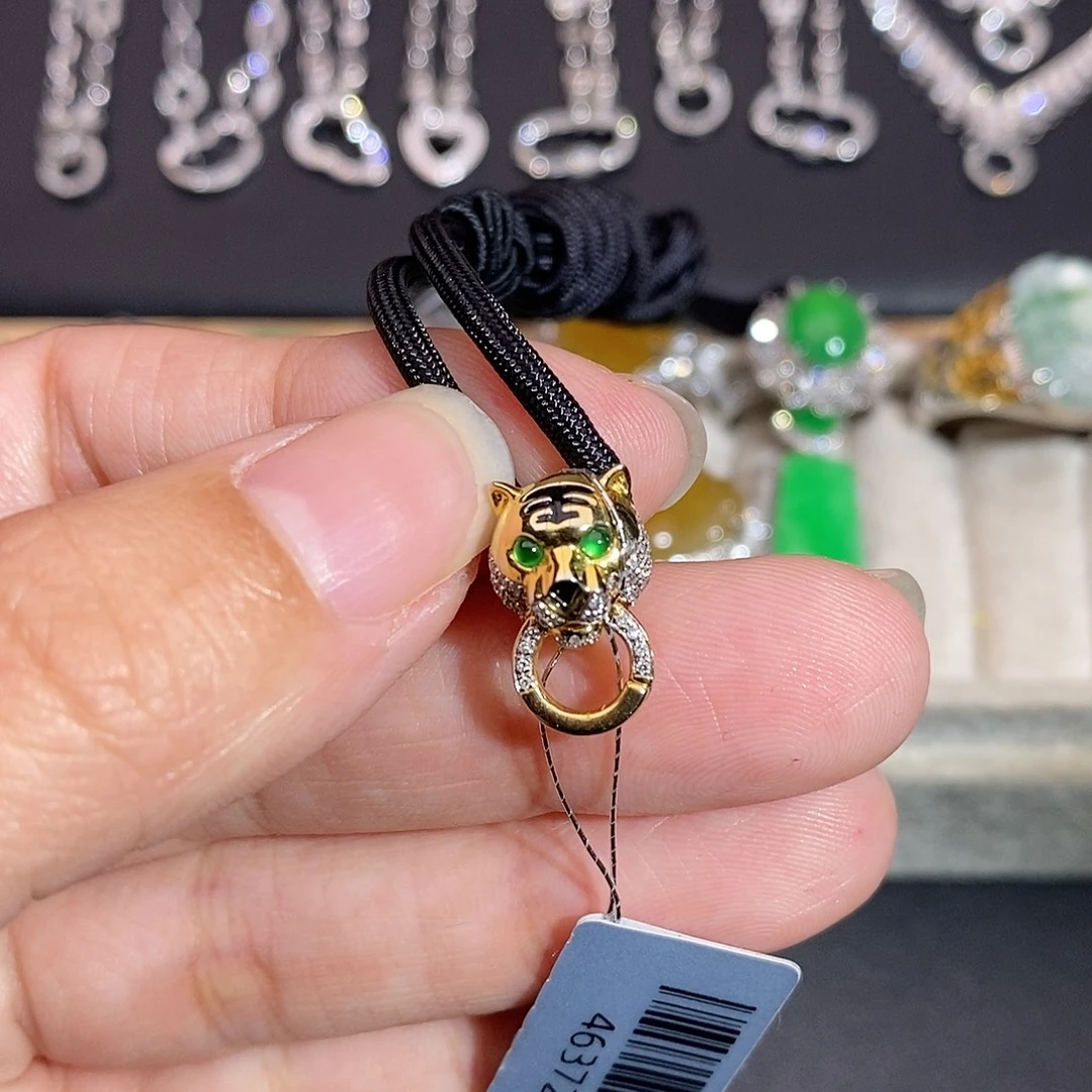 翡翠18K金镶嵌手链