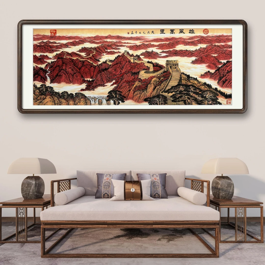 房老师作品《雄风万里》托底无框