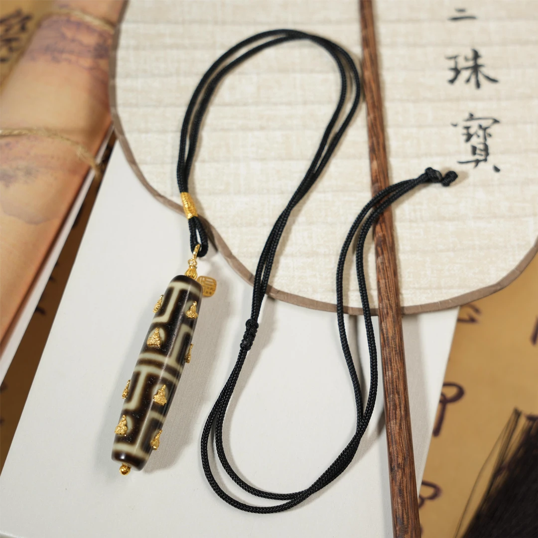 十二意-玛瑙18K金吊坠