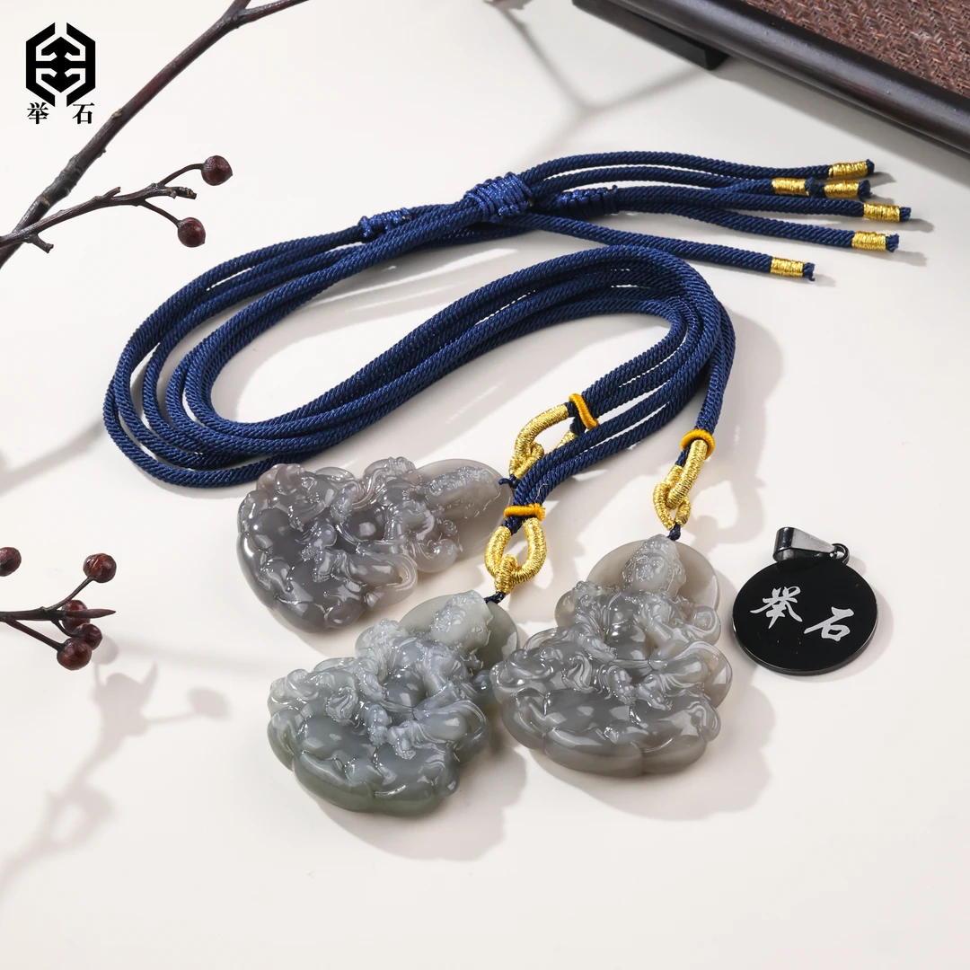 【举石臻品】TH0702-693-95和田玉吊坠（一件/多样性发）M