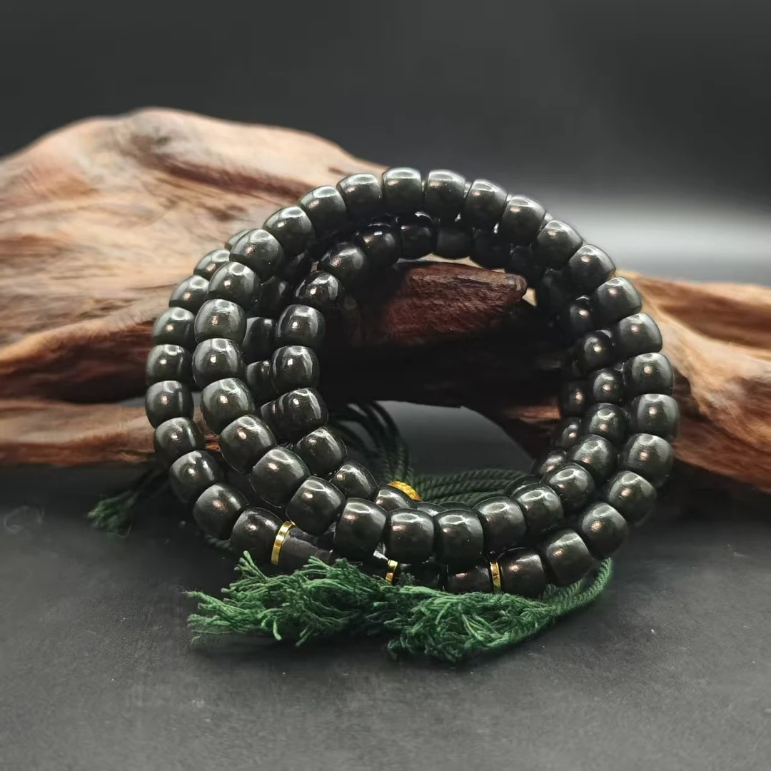 Z和田玉桶珠项链（108）1808