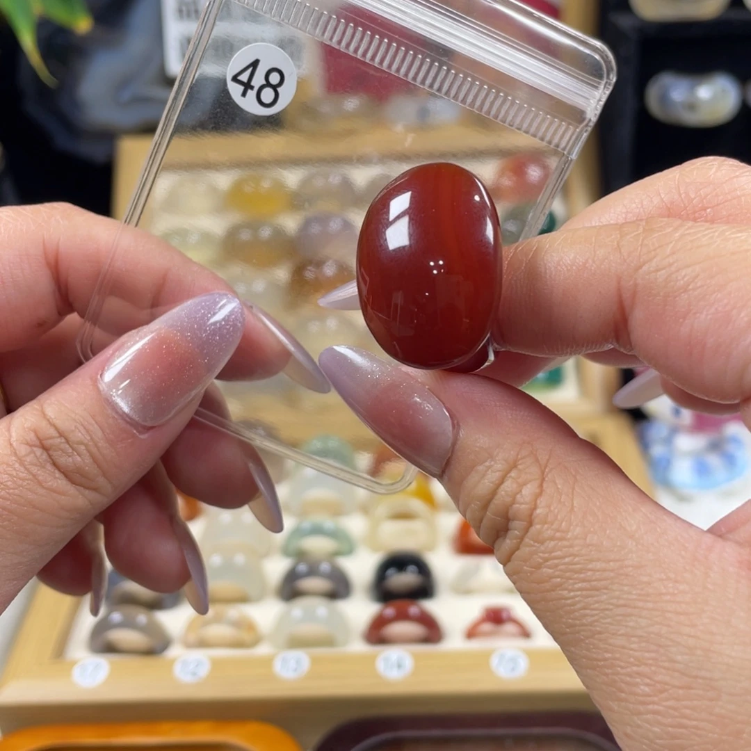 玛瑙/玉髓未镶嵌戒指48号港码23直径20.1（非质量问题.不退不换）