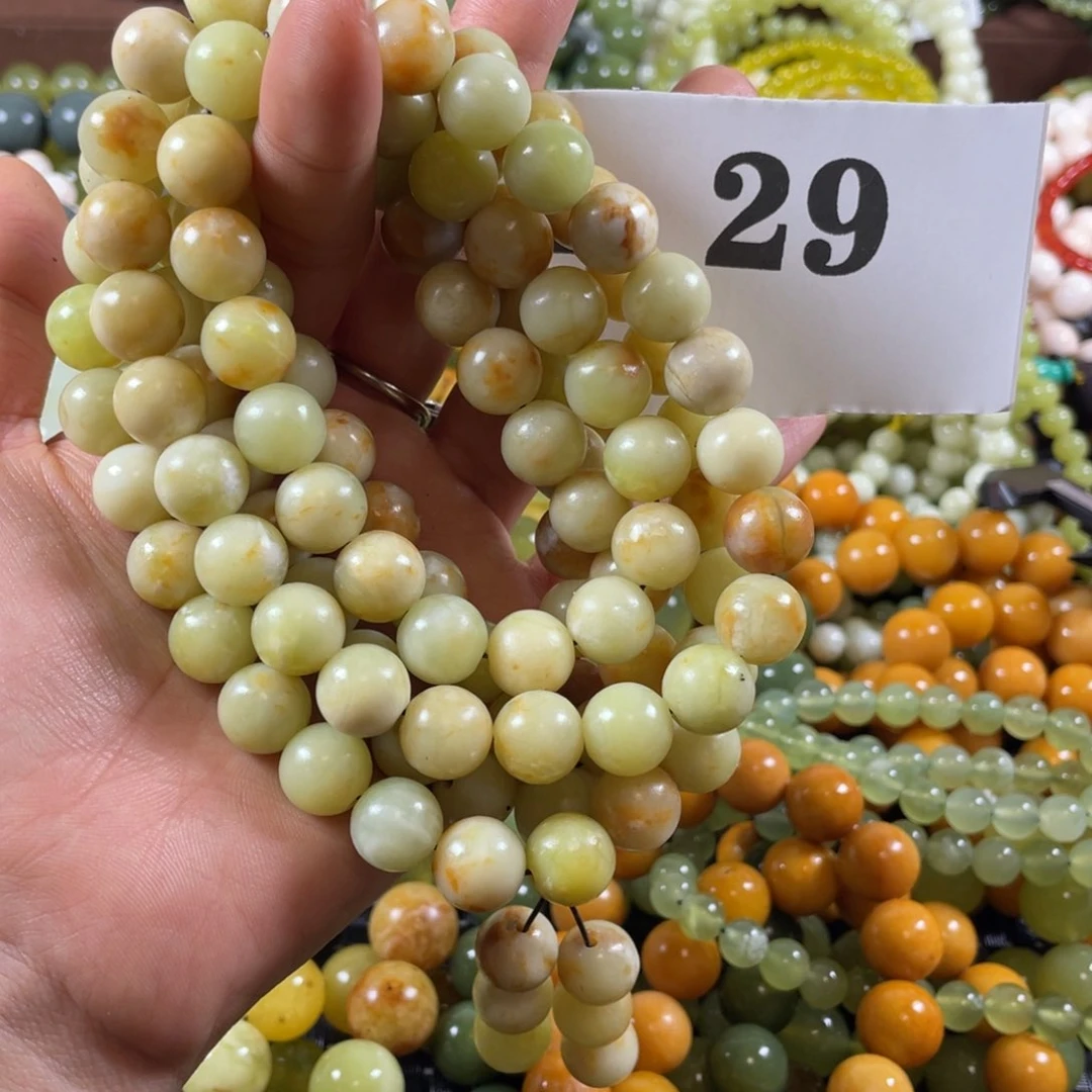 未镶嵌蛇纹石玉手链