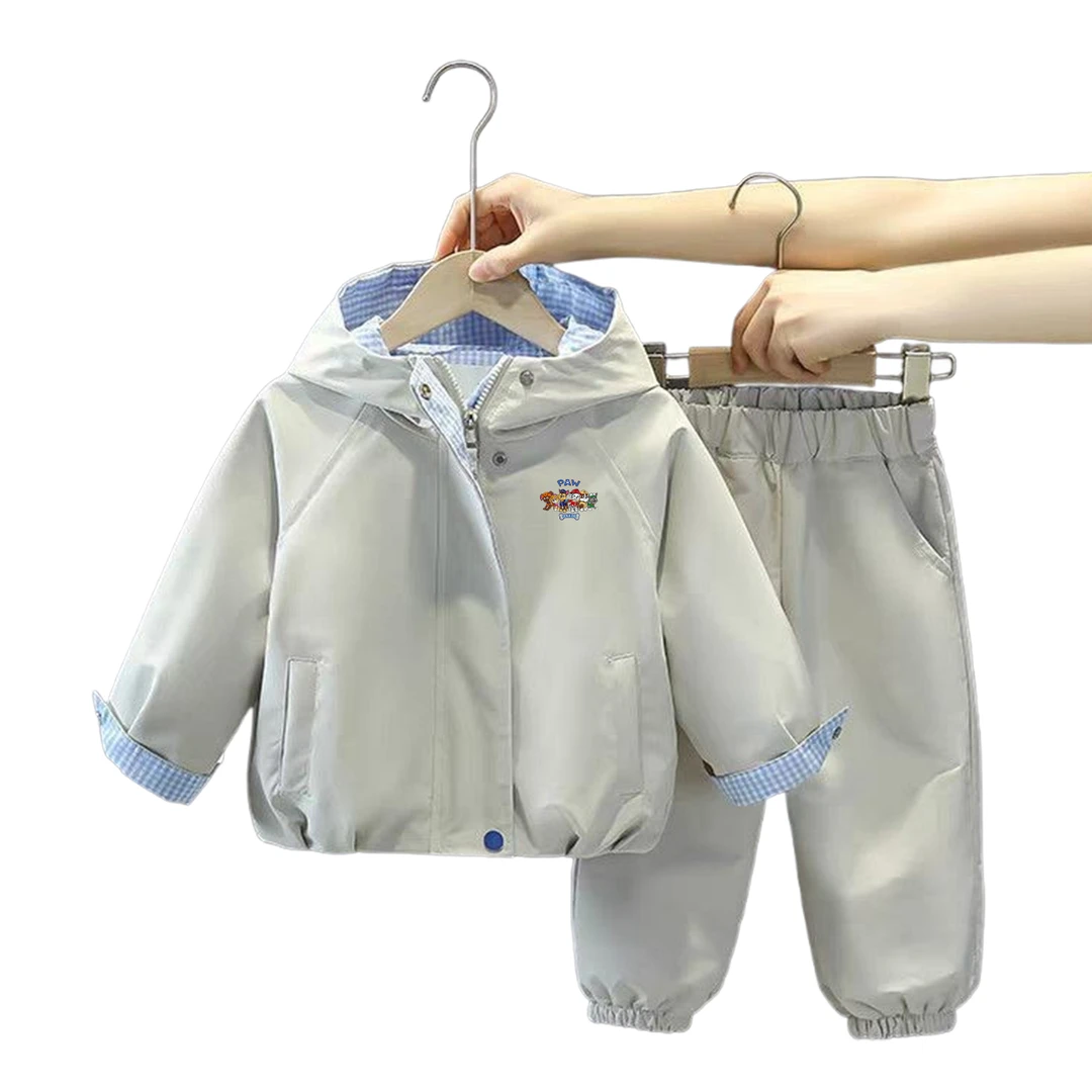 汪汪队童装卫衣套装儿童2025春秋款儿童冲锋连帽套装男女童秋装潮