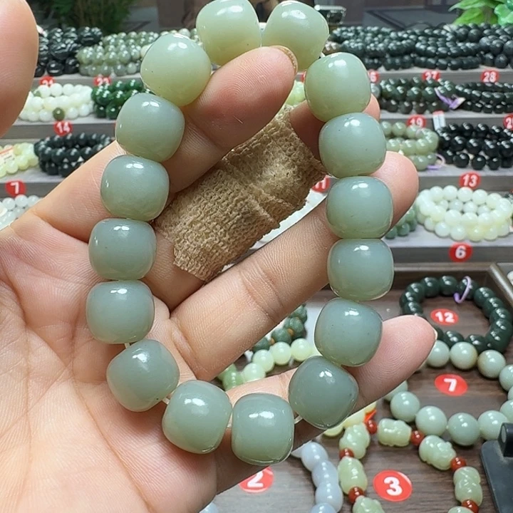 未镶嵌手链和田玉新疆且末蓝青花老型卡14