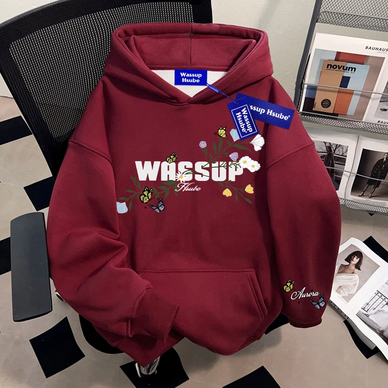 WASSUP HSUBE美式潮流ins套头连帽卫衣男士重磅慵懒宽松上衣外套