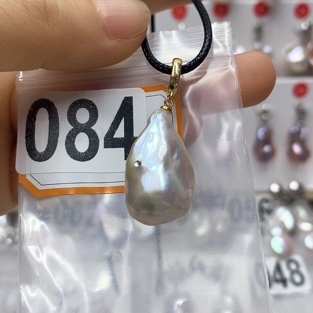 淡水珍珠银S925镶嵌颈饰