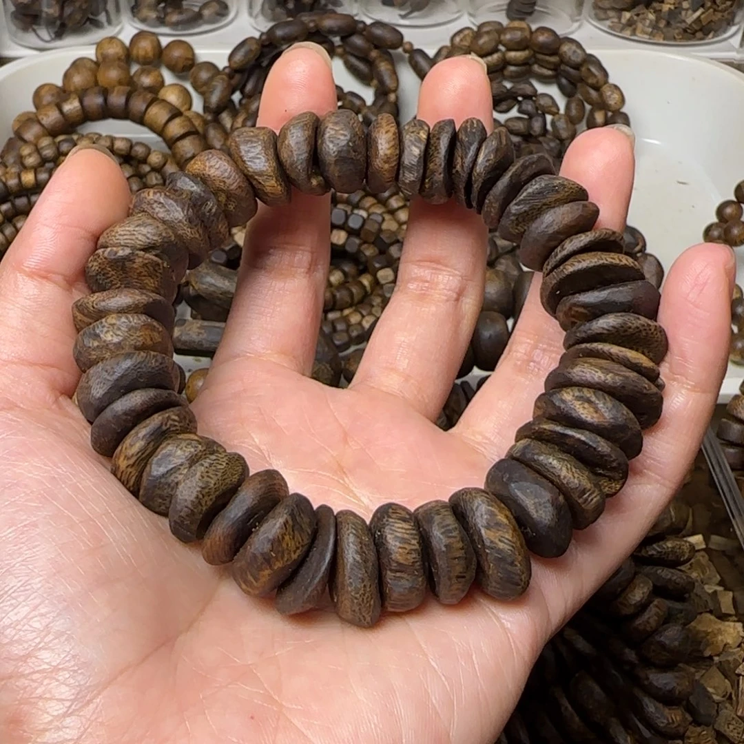 满***星沉香手串单圈树丁包壳高油老料27.8克