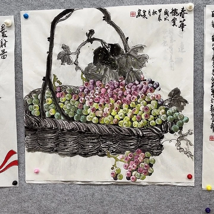 国画襄**娃花鸟的翅膀是白色和白色两