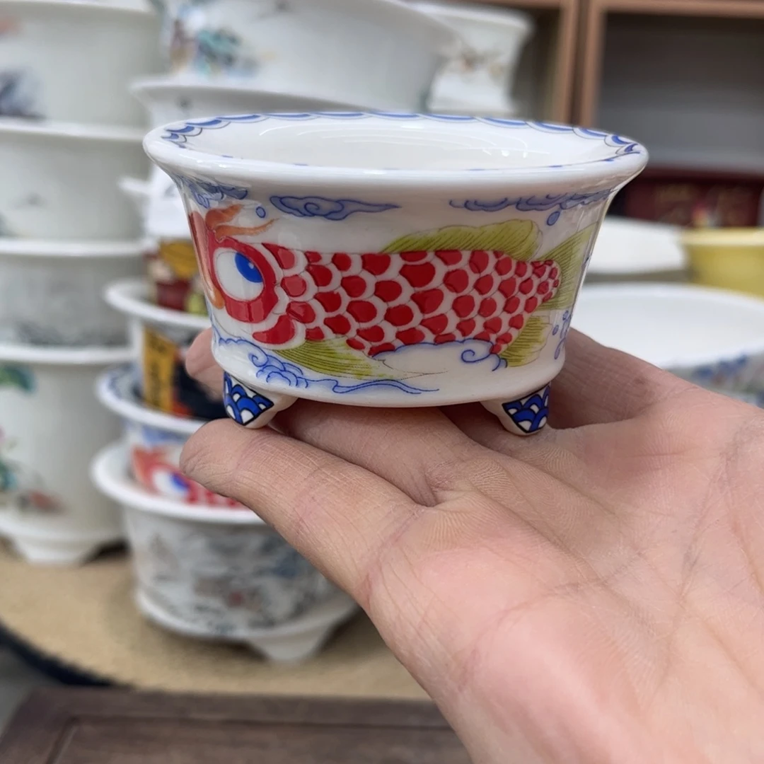 大***浪内直径6-3微瑕一只花盆