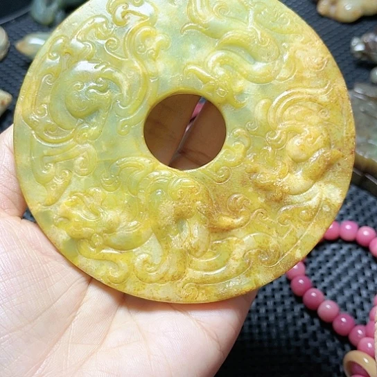 白玉菩提吊坠摆件