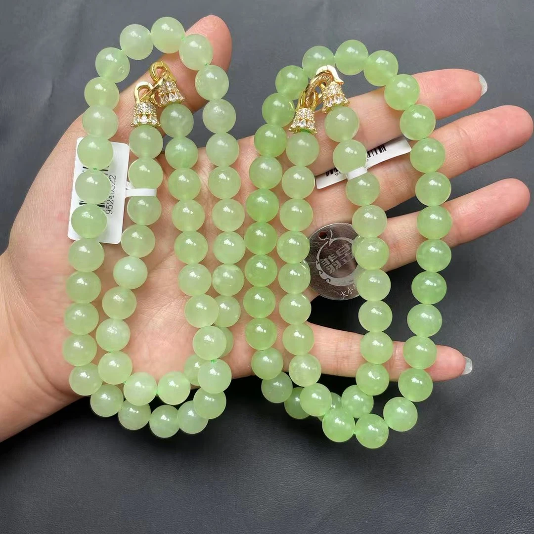 翡昱-SH22-39816-68-和田玉珠链颈饰-/约10+/约48颗/多样性发其一