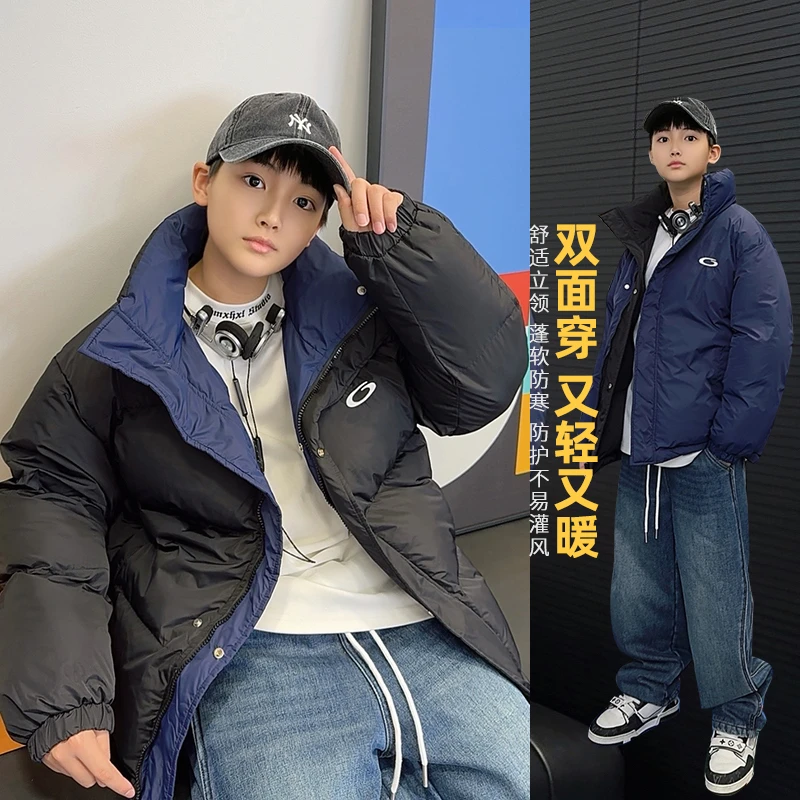 W391小赖家青少年棉服2024秋冬新款中大童夹棉加厚外套宽松上衣