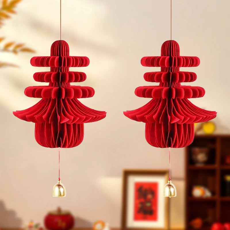 春字新年装饰用品元旦灯笼中式2025蛇年客厅场景布置春节装饰挂件