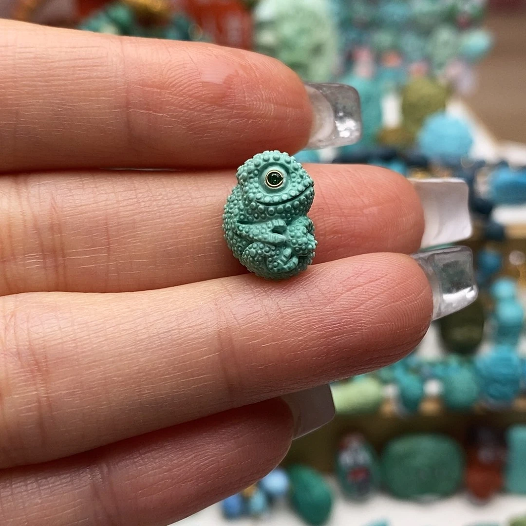 绿松石饰品未镶嵌猫*一