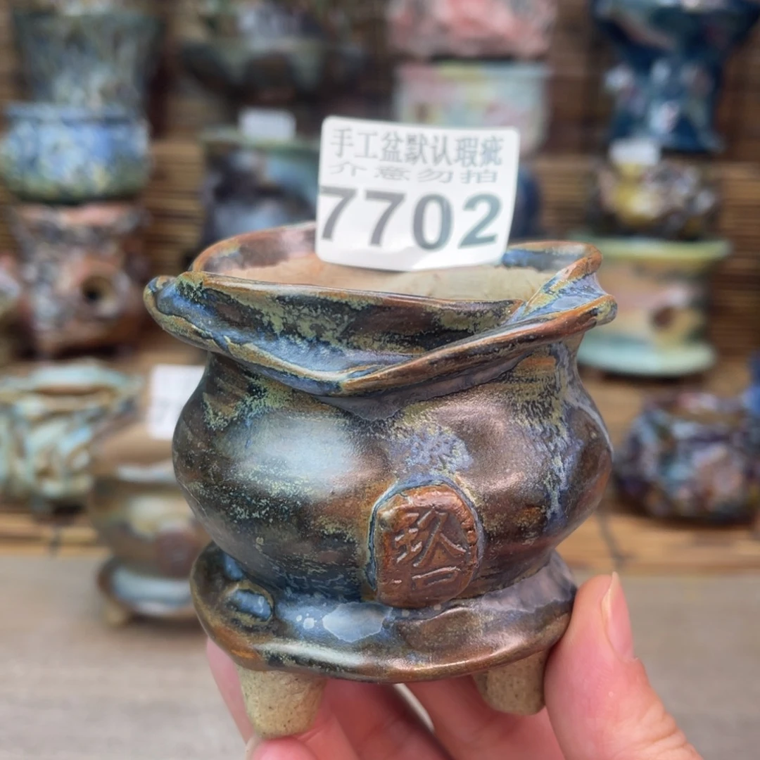 手工花盆默认瑕疵完美者勿拍