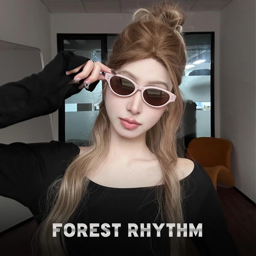 2025网红欧美窄框新猫眼ins风百搭墨镜男女同款防紫外线太阳眼镜