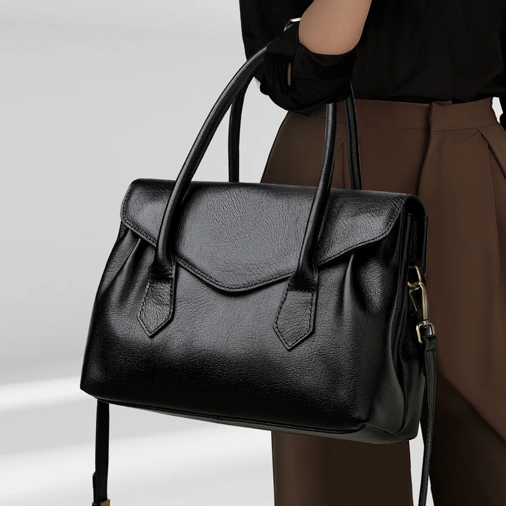 CCAMO真皮包包女包小众高级感手提包雅丹通勤包包女士单肩斜挎包