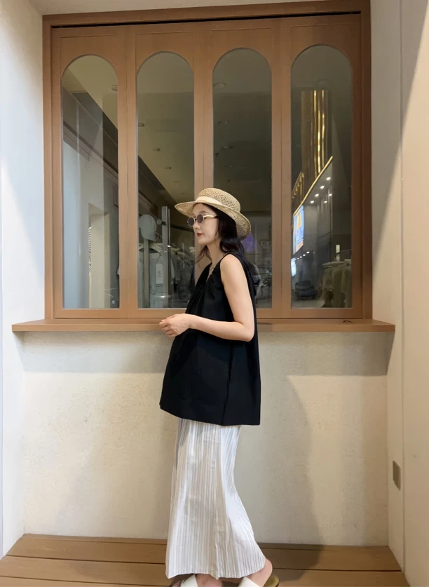 『夏季清仓no退换』极简韩风两面穿显瘦无袖背心