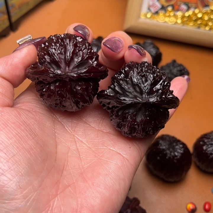 核桃地闷文玩手把件宫灯 29