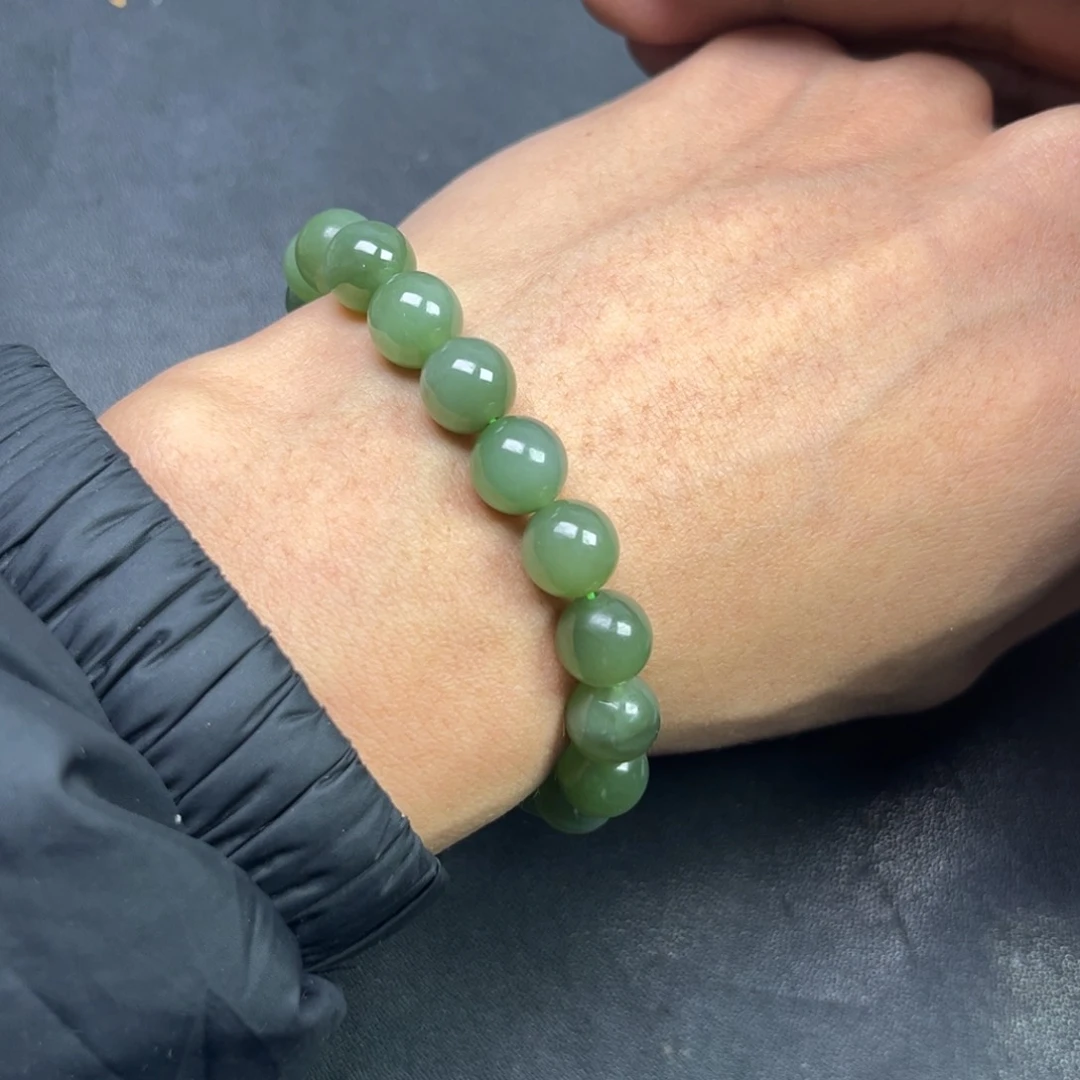 和田玉手链未镶嵌多样性拍一发一俄罗斯碧玉卡10