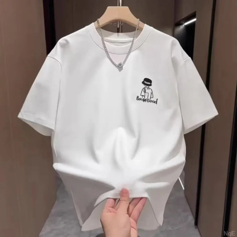潮牌立体发泡印花刺绣痞帅时尚男士短袖