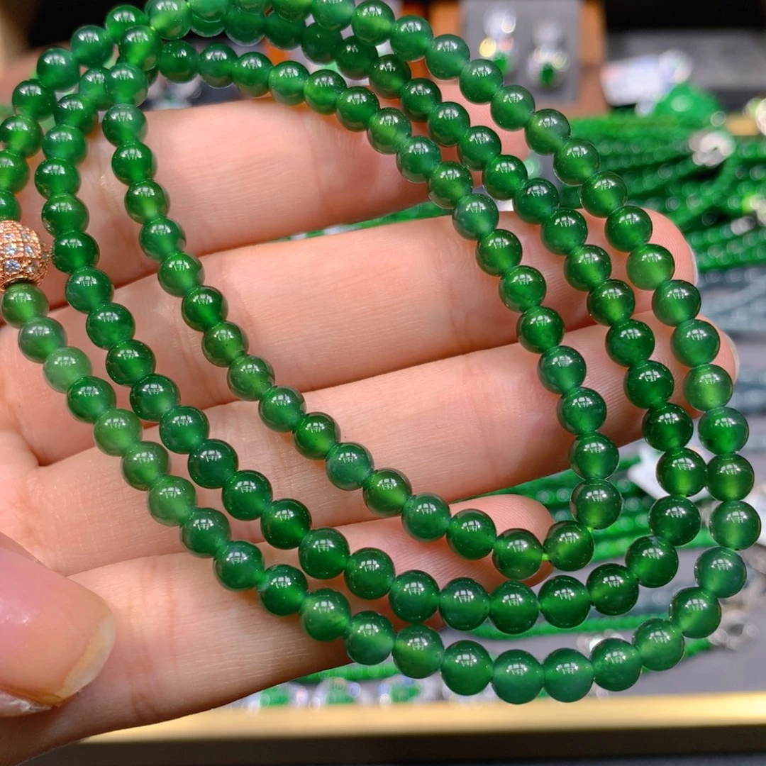 翡翠手链未镶嵌天然翡翠