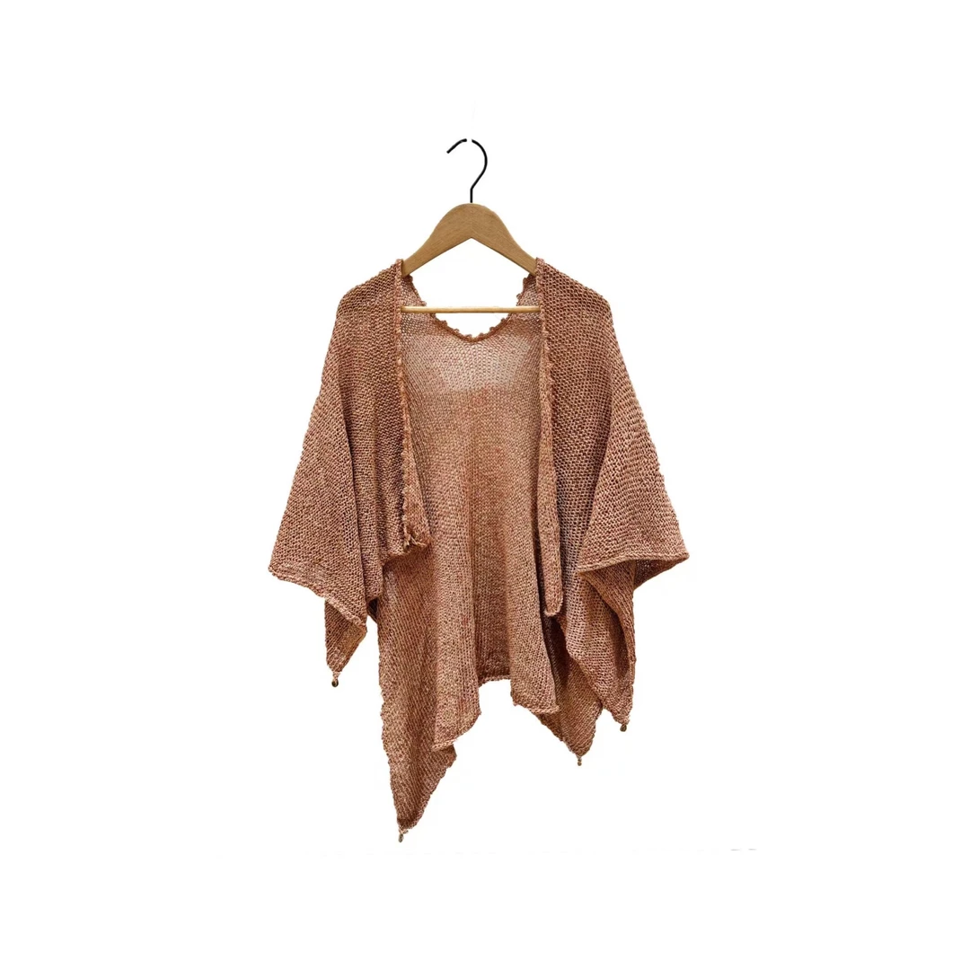 左岸迷香植物染针织马甲开衫百搭披肩 Z25SS7007