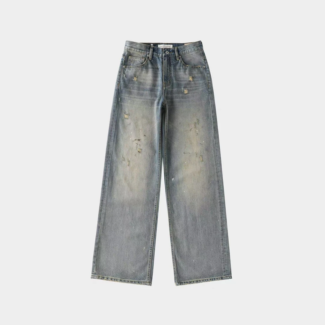 Amicus Animae "百年传承"美国Cone洗水99灼烧泼墨牛仔裤