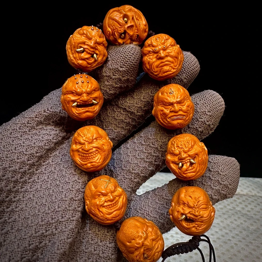 镶嵌恶僧—林勇，典藏高定系列橄榄核雕手串