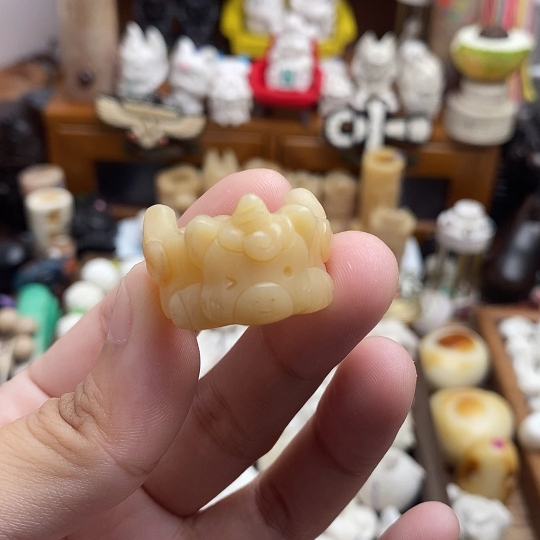 鹿骨把件c7小马跑环