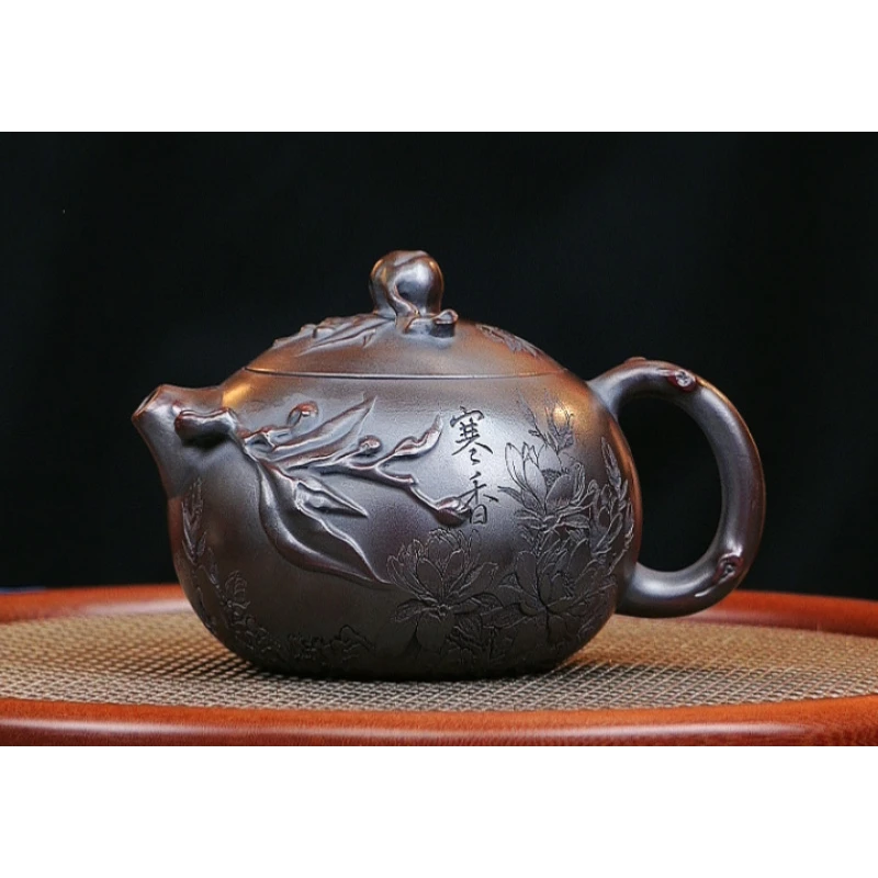 宜兴紫砂 寿桃西施 铁血红砂 郝闻婷 280cc