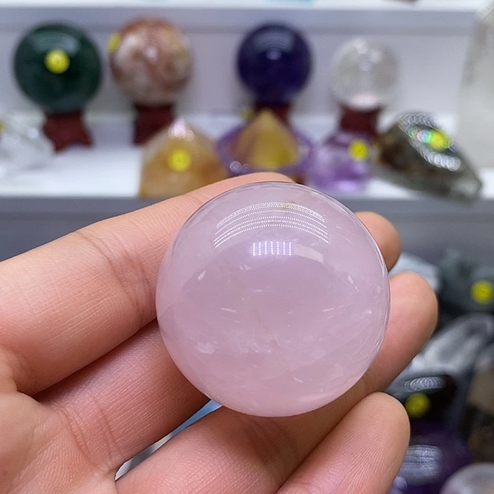 未镶嵌大型摆件（非配饰）水晶粉水球66